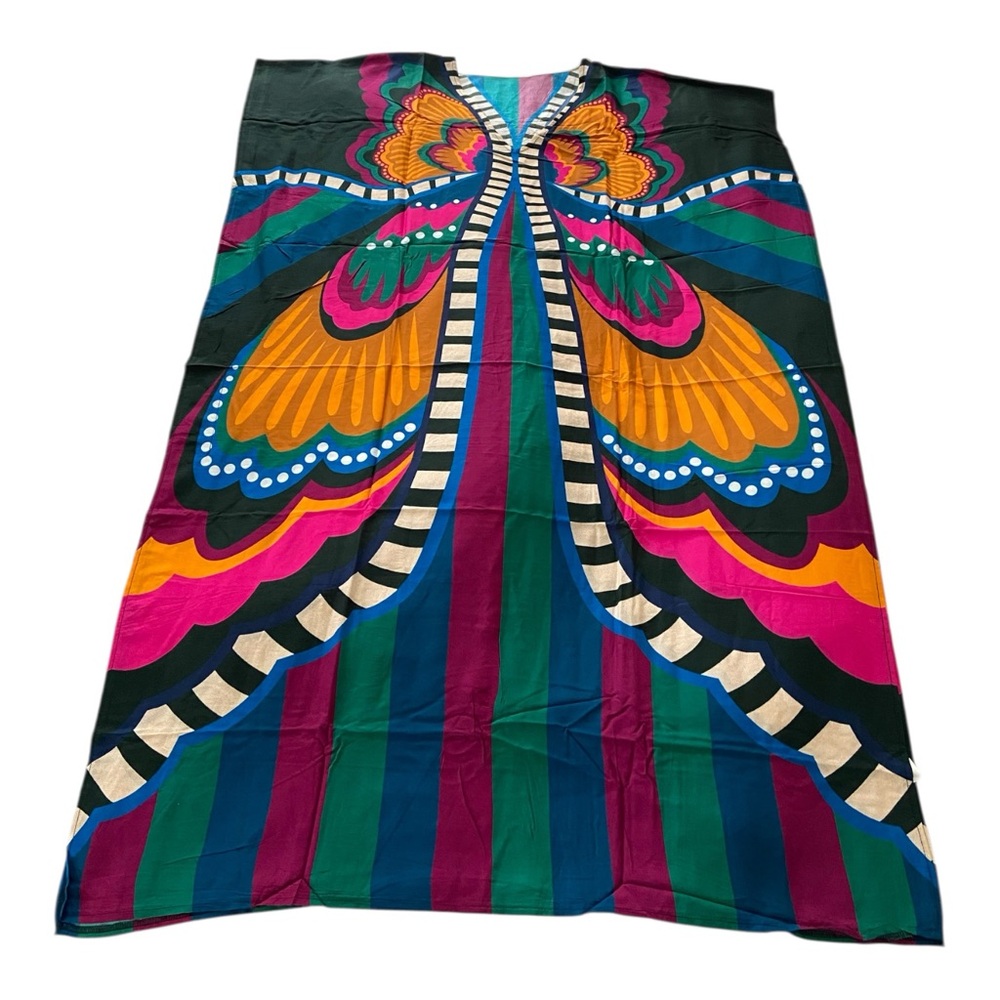 ✨NEW✨ Colorful Butterfly Kaftan Coverup Boho Dress - Women’s One Size OS - Picture 2 of 9